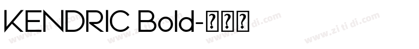 KENDRIC Bold字体转换